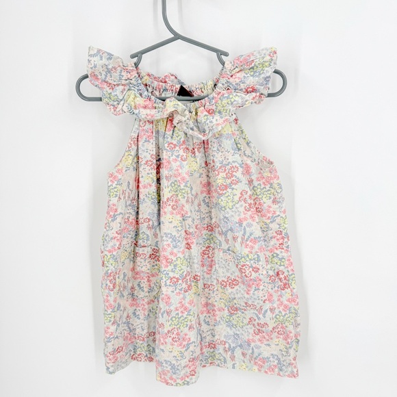 Tea Collection Pink and Blue Ruffled Sundress - Picture 1 of 4